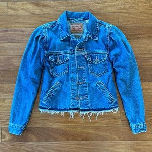 Levi’s Denim Jean Jacket Puff Shoulders XS S